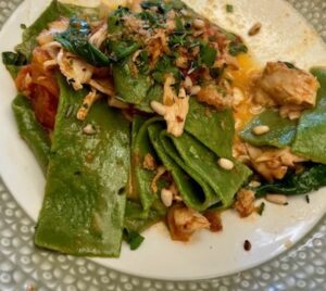 chicken spinach pappardelle
